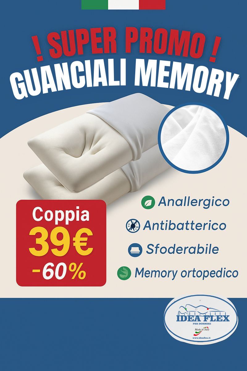 PROMO 😴 2 CuscinI in Memory Anallergico Classic