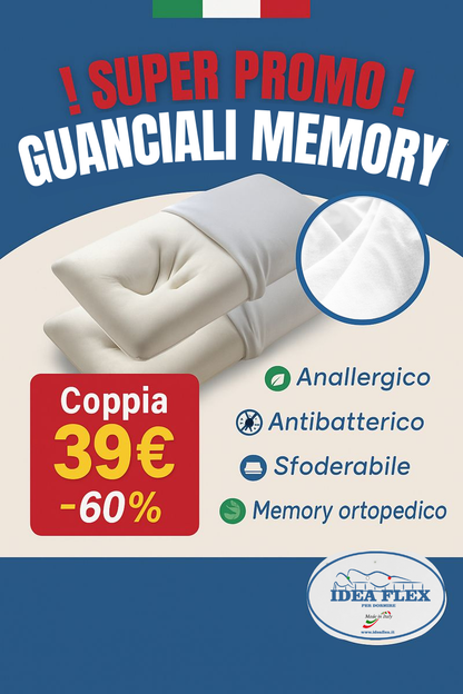 PROMO 😴 2 CuscinI in Memory Anallergico Classic