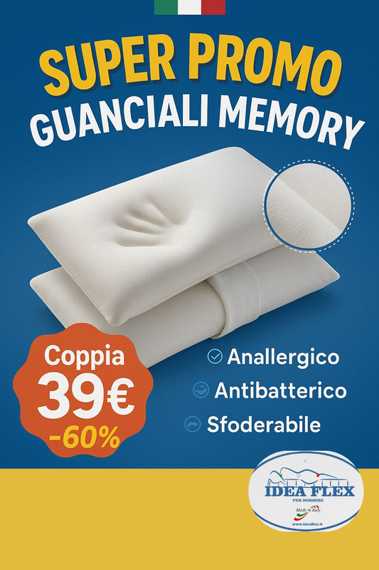 PROMO 😴 2 CuscinI in Memory Anallergico Classic